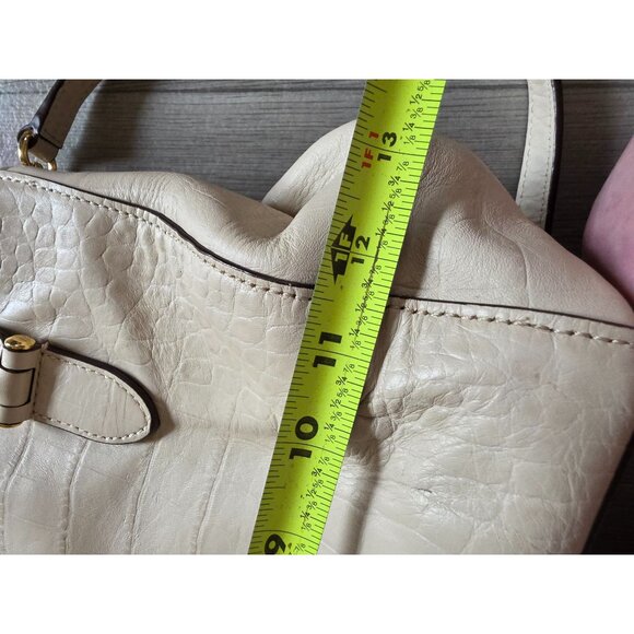 Lauren Ralph Lauren Lanesborough Double Zip Shopper Embossed Leather Croc Bag - Picture 12 of 13